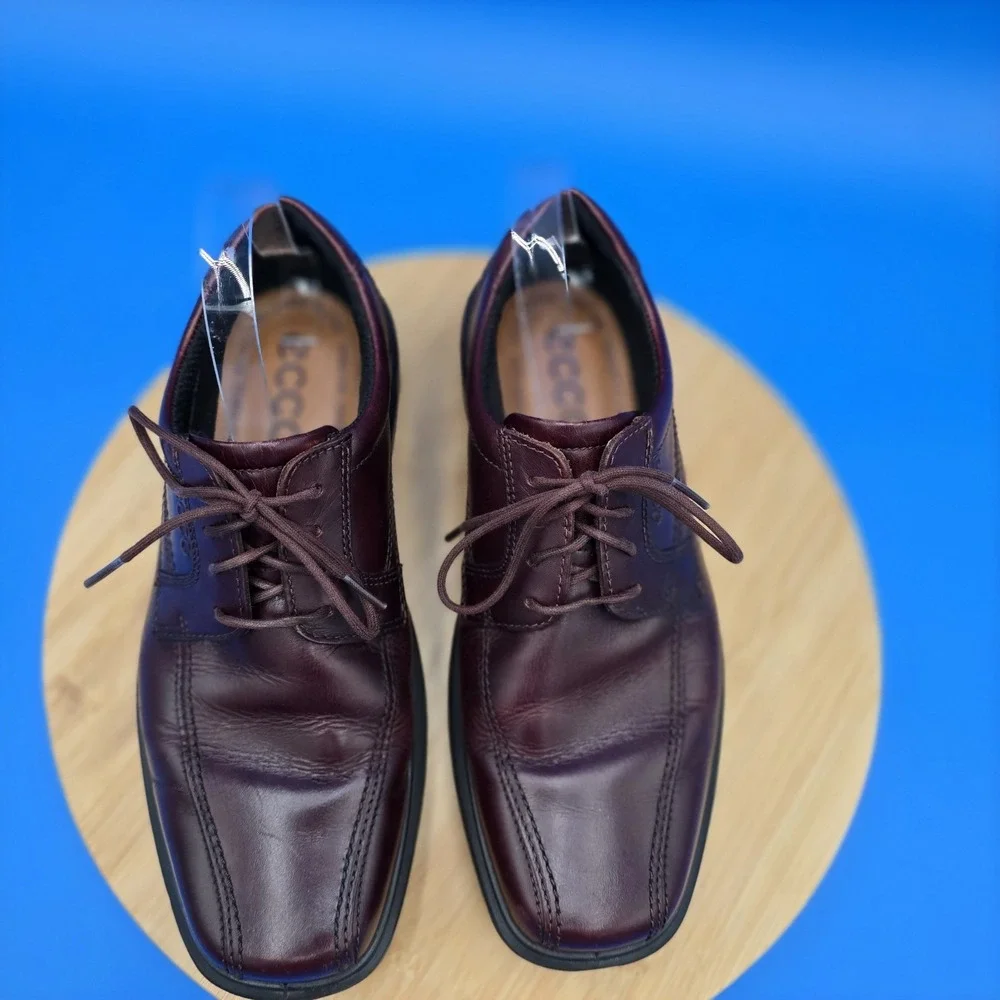 Ecco Helsinki Shoes Oxfords Dress Cordovan/Brown Leather Men's‎ US 7-7.5 EU 41